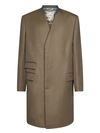 Maison Margiela Single-breasted Wool Coat In Brown