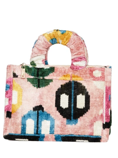 La Milanesa Multicolor Silk And Cotton Handbag
