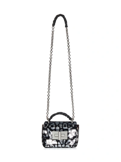 Tom Ford Animalier Sequin Embroidery Shoulder Bag In Black