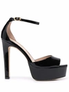 Stuart Weitzman Disco Platform Sandal In Black