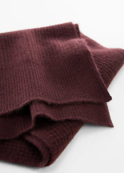 Mango Man 100% Cashmere Scarf Burgundy