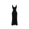 Chloé Cutout Crinkled Silk-linen Knit Maxi Dress