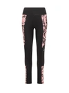 Versace Barocco-print Leggings In Rosa-nero