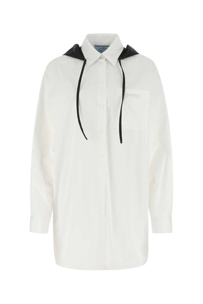 Prada Hooded Shirt Dress In Default Title