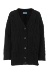 Prada V-neck Cable-knit Cardigan In Default Title