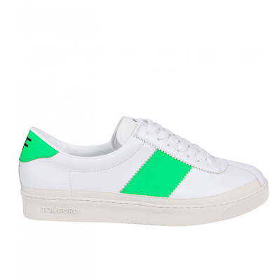 Tom Ford Leather Trainer In White