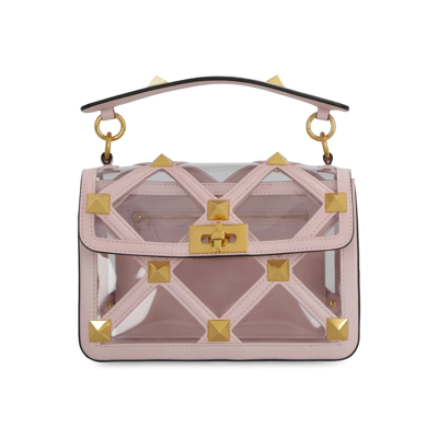 Valentino Garavani Roman Stud Crossbody Bag In Pink