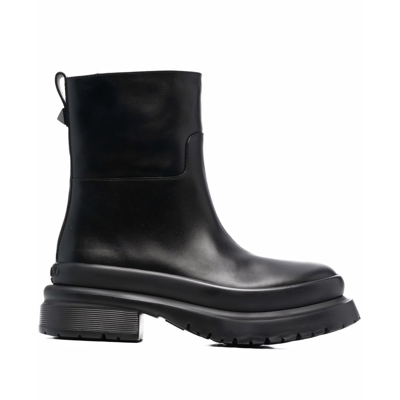 Valentino Garavani Ankle Boot Leather Black