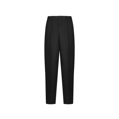Valentino Wool And Silk Pants In Black