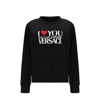 Versace Black Cotton Logo Sweatshirt
