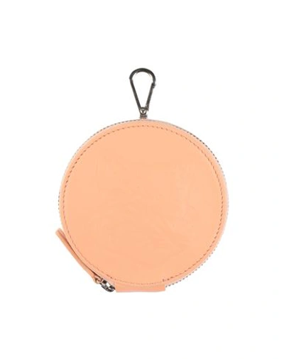 Maison Kitsuné Woman Coin Purse Apricot Size - Soft Leather In Orange