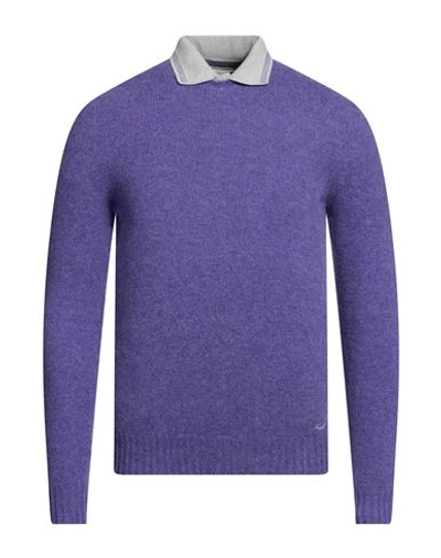 Jacob Cohёn Man Sweater Light Purple Size Xl Virgin Wool, Cotton
