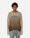 Erl Mohair Blend Crew Neck Knit In Brown