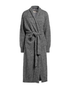 Gentryportofino Woman Cardigan Grey Size 6 Alpaca Wool, Polyamide, Cashmere, Wool