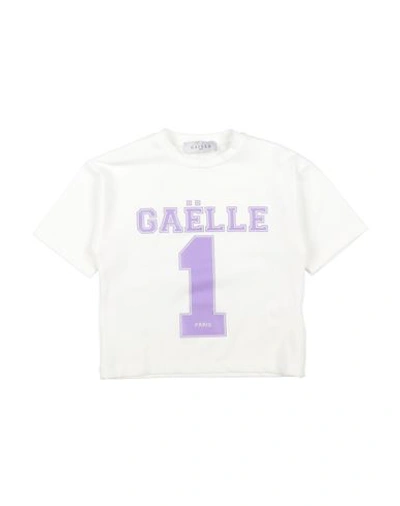 Gaelle Paris Babies' Gaëlle Paris Toddler Girl T-shirt White Size 4 Cotton, Elastane
