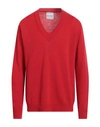 Marsēm Man Sweater Red Size L Wool, Polyamide In Red