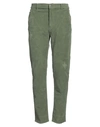 Grey Daniele Alessandrini Man Pants Military Green Size 36 Cotton, Elastane