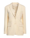 Gentryportofino Woman Blazer Cream Size 12 Viscose, Virgin Wool, Elastane In White