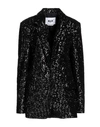 Msgm Woman Suit Jacket Black Size 4 Polyester
