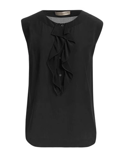 Gentryportofino Woman Top Black Size 12 Silk