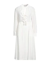 Paul & Joe Woman Midi Dress Off White Size 4 Silk