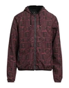 A.testoni A. Testoni Man Jacket Burgundy Size L Cotton In Red