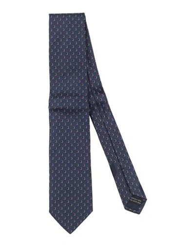 Ferragamo Man Ties & Bow Ties Midnight Blue Size - Silk