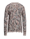 Bellwood Man Sweater Taupe Size 42 Acrylic, Alpaca Wool, Wool, Viscose In Grey
