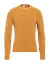 Heritage Man Sweater Ocher Size 44 Wool, Nylon In Yellow