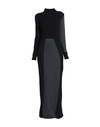 Mm6 Maison Margiela Woman Maxi Dress Black Size Xs Cotton, Wool, Virgin Wool, Polyamide