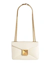 Valentino Garavani Woman Shoulder Bag Ivory Size - Soft Leather In White