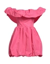 Msgm Woman Short Dress Fuchsia Size 4 Polyester In Pink