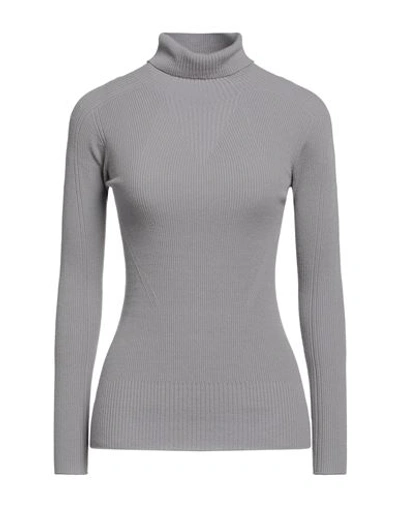 Giorgio Armani Woman Turtleneck Grey Size 8 Wool, Polyester