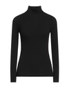 Giorgio Armani Woman Turtleneck Black Size 8 Wool, Polyester