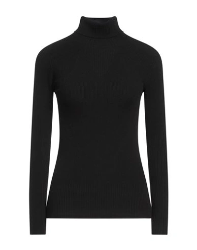 Giorgio Armani Woman Turtleneck Black Size 8 Wool, Polyester In Black