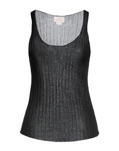Nocold Woman Tank Top Black Size M Viscose, Polyester In Black