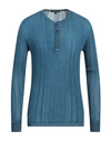 John Varvatos Man Sweater Slate Blue Size Xxl Cotton