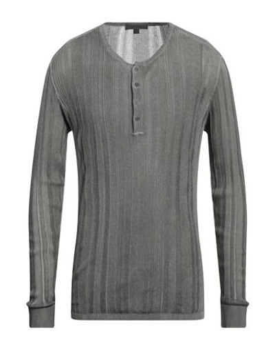 John Varvatos Man Sweater Lead Size Xxl Cotton In Grey