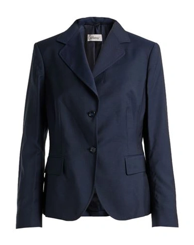 Brioni Woman Suit Jacket Midnight Blue Size 10 Wool