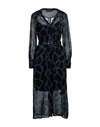 Icona By Kaos Woman Midi Dress Midnight Blue Size 6 Viscose In Blue