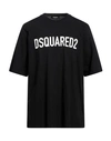 Dsquared2 Mens Black Brand-print Crewneck Regular-fit Cotton-jersey T-shirt In Black