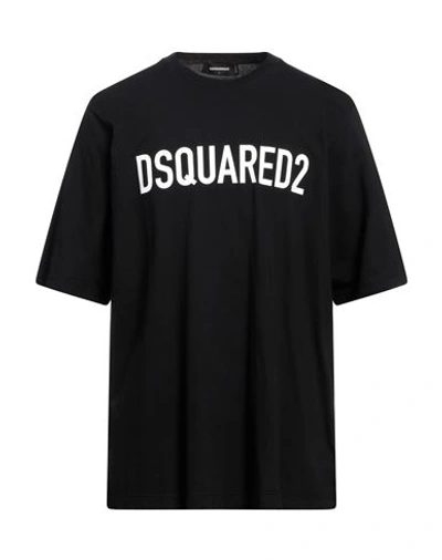 Dsquared2 Crew Neck T-shirt With Printed Logo In Black