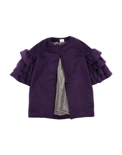 Giro Quadro Babies'  Toddler Girl Coat Purple Size 6 Polyester, Viscose