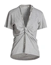 Circus Hotel Woman T-shirt Grey Size L Cotton