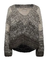 Gentryportofino Woman Sweater Dark Brown Size 6 Mohair Wool, Polyester, Virgin Wool