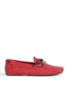 Tod's For Ferrari Man Loafers Red Size 9 Soft Leather