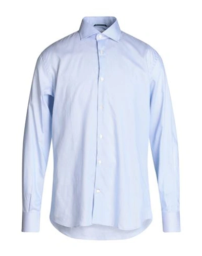 Brooksfield Man Shirt Sky Blue Size 17 Cotton
