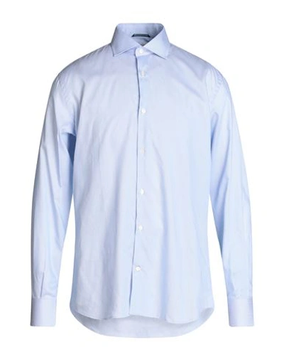 Brooksfield Man Shirt Light Blue Size 16 Cotton