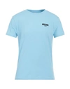 Moschino Swim Man T-shirt Sky Blue Size Xs Cotton, Elastane