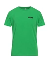 Moschino Man T-shirt Green Size L Cotton, Elastane